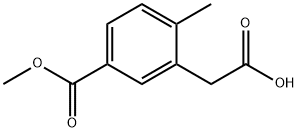 2-(5-(甲氧羰基)-2-甲基苯基)乙酸, 1000566-21-1, 结构式