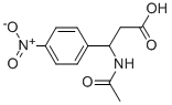 3-乙酰氨基-3-对硝基苯基-丙酸, 100061-23-2, 结构式