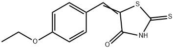 (5E)-5-(4-エトキシベンジリデン)-2-メルカプト-1,3-チアゾール-4(5H)-オン 化学構造式