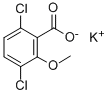 3,6-ジクロロ-2-メトキシ安息香酸カリウム 化学構造式