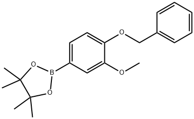 4-苄氧基-3-甲氧基苯硼酸频那醇酯, 1000796-87-1, 结构式