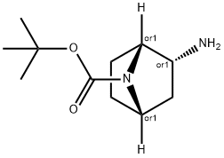 叔丁基(1R,2R,4S)-REL-2-氨基-7-氮杂二环[2.2.1]庚烷-7-甲酸基酯, 1000870-15-4, 结构式