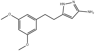5-[2-(3,5-二甲氧基苯基)乙基]-1H-吡唑-3-胺,1000895-53-3,结构式