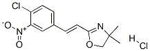 2-[(E)-2-(4-chloro-3-nitro-phenyl)ethenyl]-4,4-dimethyl-5H-1,3-oxazole hydrochloride Struktur