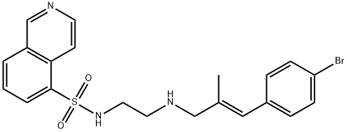5-Isoquinolinesulfonamide, N-[2-[[(2E)-3-(4-bromophenyl)-2-methyl-2-propen-1-yl]amino]ethyl]- Structure