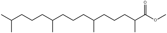 2,6,10,14-テトラメチルペンタデカン酸メチル 化学構造式