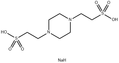哌嗪-1,4-二乙磺酸单钠盐,10010-67-0,结构式