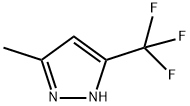 3-メチル-5-(トリフルオロメチル)-1H-ピラゾール 化学構造式