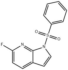 1H-Pyrrolo[2,3-b]pyridine, 6-fluoro-1-(phenylsulfonyl)- Structure