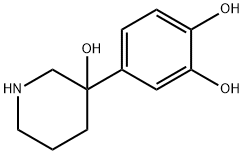 1,2-Benzenediol, 4-(3-hydroxy-3-piperidinyl)- (9CI) Structure
