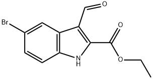 ETHYL 5-BROMO-3-FORMYL-1H-INDOLE-2-CARBOXYLATE Structure