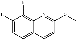 8-ブロモ-7-フルオロ-2-メトキシキノリン 化学構造式