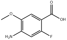 4-アミノ-2-フルオロ-5-メトキシ安息香酸 化学構造式