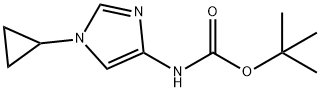 (1-シクロプロピル-1H-イミダゾール-4-イル)カルバミン酸TERT-ブチル 化学構造式