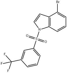 4-bromo-1-{[3-(trifluoromethyl)phenyl]sulfonyl}-1H-indole|