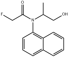 2-フルオロ-N-(2-ヒドロキシ-1-メチルエチル)-N-(1-ナフチル)アセトアミド 化学構造式