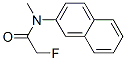 2-フルオロ-N-メチル-N-(2-ナフチル)アセトアミド 化学構造式