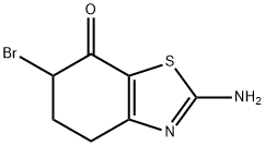2-アミノ-6-ブロモ-5,6-ジヒドロ-7(4H)-ベンゾチアゾロン 化学構造式