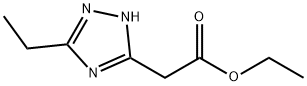 [5-(1-tert-Butoxycarbonylamino-ethyl)-4H-[1,2,4]triazol-3-yl]-acetic acid ethyl ester Struktur