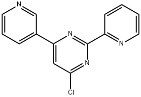 4-クロロ-2-ピリジン-2-イル-6-ピリジン-3-イルピリミジン 化学構造式