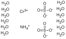 硫酸铬铵十二水酯,10022-47-6,结构式