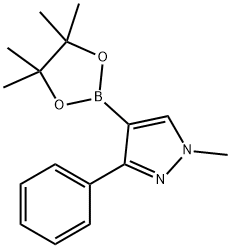 1-甲基-3-苯基-4-(4,4,5,5-四甲基-1,3,2-二恶硼烷-2-基)-1H-吡唑, 1002334-06-6, 结构式