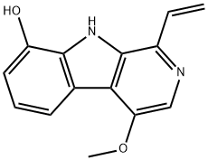 1-Ethenyl-4-methoxy-9H-pyrido[3,4-b]indol-8-ol Struktur