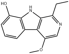 1-Ethyl-4-methoxy-9H-pyrido[3,4-b]indol-8-ol Struktur