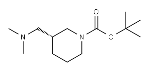 R-3-(Dimethylaminomethyl)-N-Boc-piperidine
 Structure