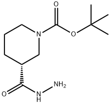 (R)-N-BOC-哌啶-3-羧酸酰肼 结构式