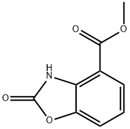 2-オキソ-3H-1,3-ベンズオキサゾール-4-カルボン酸メチル 化学構造式