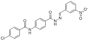 p-(p-Chlorobenzamido)benzoic acid 2-(m-nitrobenzylidene)hydrazide Structure