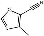 4-メチル-5-オキサゾールカルボニトリル 化学構造式