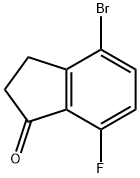 4-溴-7-氟茚酮 结构式
