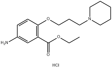 5-Amino-2-(3-piperidinopropoxy)benzoic acid ethyl ester hydrochloride 结构式