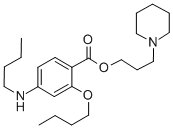 BENZOIC ACID, 2-BUTOXY-4-BUTYLAMINO-, 3-PIPERIDINOPROPYL ESTER Structure