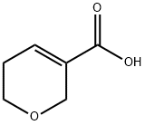 5,6-ジヒドロ-2H-ピラン-3-カルボン酸 化学構造式