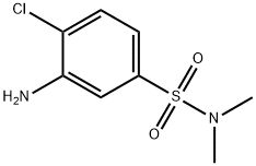 3-アミノ-4-クロロ-N,N-ジメチルベンゼンスルホンアミド 化学構造式