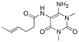 4-Hexenamide,  N-(6-amino-1,2,3,4-tetrahydro-1,3-dimethyl-2,4-dioxo-5-pyrimidinyl)-|