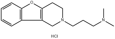 Benzofuro(3,2-c)pyridine, 1,2,3,4-tetrahydro-2-(3-(dimethylamino)propy l)-, dihydrochloride Structure