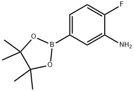 3-アミノ-4-フルオロフェニルボロン酸, ピナコールエステル 化学構造式