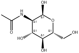 2-乙酰氨基-2-脱氧-ALPHA-D-吡喃葡萄糖,10036-64-3,结构式