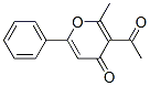 3-アセチル-2-メチル-6-フェニル-4H-ピラン-4-オン 化学構造式