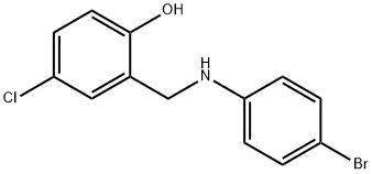 2-{[(4-bromophenyl)amino]methyl}-4-chlorophenol Struktur