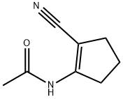 1-乙酰氨基-2-氰基-1-环戊烯, 100377-16-0, 结构式