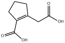 2-Carboxy-1-cyclopentene-1-acetic acid Struktur