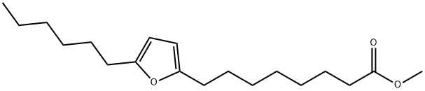 8‐(5‐ヘキシル‐2‐フリル)‐オクタン酸メチル 化学構造式
