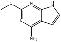 2-甲氧基-7H-吡咯并[2,3-D]嘧啶-4-胺, 100383-13-9, 结构式