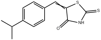 (5E)-5-(4-イソプロピルベンジリデン)-2-メルカプト-1,3-チアゾール-4(5H)-オン 化学構造式