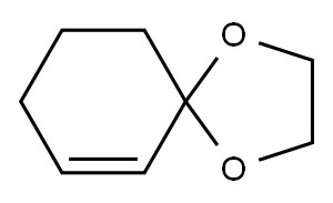 3,3-(エチレンビスオキシ)シクロヘキセン 化学構造式